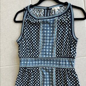 Max Studio Blue and White Maxi,  Sleeveless dress. Sz M.